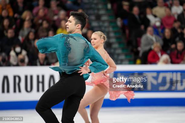 Marjorie Lajoie and Zachary Laugh of Canada compete in Ice Dance Free Dance during World Figure Skating Championships 2024 in Montreal, Quebec,...
