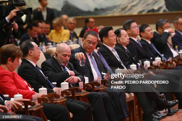 China's Premier Li Qiang attends the China Development Forum in Beijing on March 24, 2024.