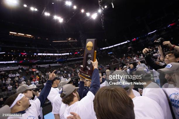Penn State University Nittany Lions during the Division I Men's Wrestling Championship held at T-Mobile Center on March 23, 2024 in Kansas City,...