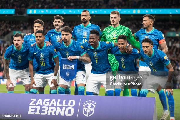 The Brazil squad is participating in the International Friendly match against England at Wembley Stadium in London, on March 23, 2024.