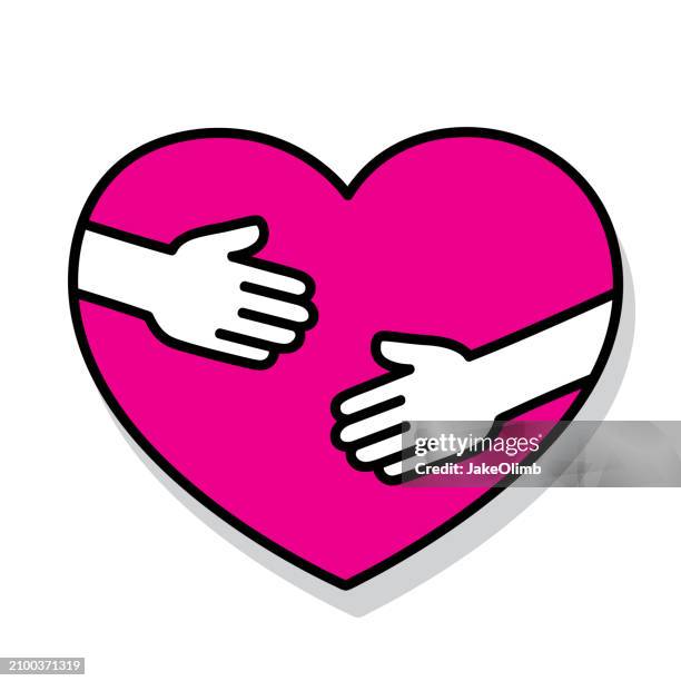 hands over heart doodle 6 - low blood pressure cartoon stock illustrations