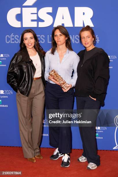 Elodie Bouchez, director Jeanne Herry and Adele Exarchopoulos attend the "Cesar Des Lyceens 2024" Award at Le Grand Rex on March 20, 2024 in Paris,...