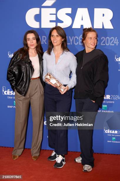 Elodie Bouchez, director Jeanne Herry and Adele Exarchopoulos attend the "Cesar Des Lyceens 2024" Award at Le Grand Rex on March 20, 2024 in Paris,...