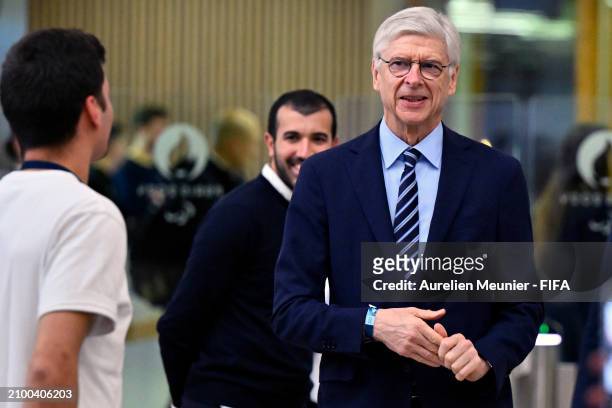Arsene Wenger FIFA's Chief of Global Football Development arrives for the Olympic football tournament final draw at Paris 2014 HQ on March 20, 2024...