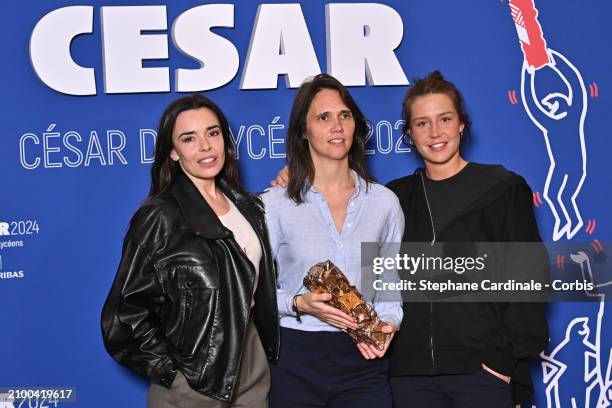 Elodie Bouchez, Jeanne Herry and Adele Exarchopoulos attend the "Cesar Des Lyceens 2024" Award at Le Grand Rex on March 20, 2024 in Paris, France.