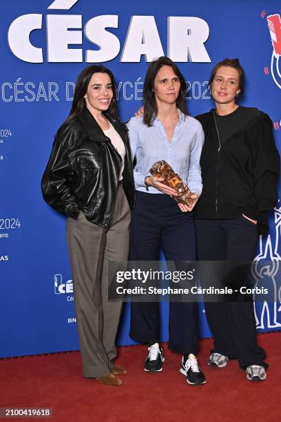 Elodie Bouchez, Jeanne Herry and Adele Exarchopoulos attend the "Cesar Des Lyceens 2024" Award at Le Grand Rex on March 20, 2024 in Paris, France.