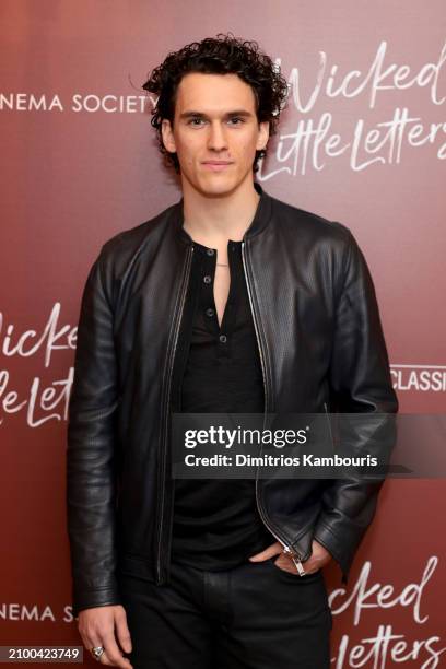 Sam Vartholomeos attends Sony Pictures Classics And The Cinema Society Screening Of "Wicked Little Letters" at Crosby Street Hotel on March 20, 2024...