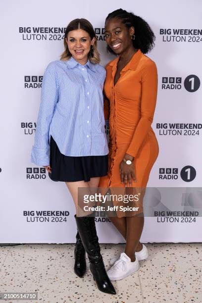 Lauren Layfield and Shanequa Paris attend Radio 1's Big Weekend launch party at LAVO on March 20, 2024 in London, England.