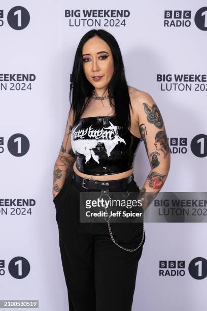 Alyx Holcombe attends Radio 1's Big Weekend launch party at LAVO on March 20, 2024 in London, England.
