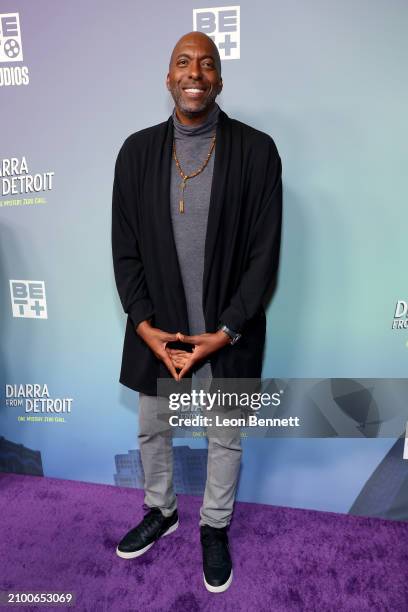 John Salley attends the BET+ "Diarra From Detroit" Los Angeles Premiere at Citizen News Hollywood on March 20, 2024 in Los Angeles, California.