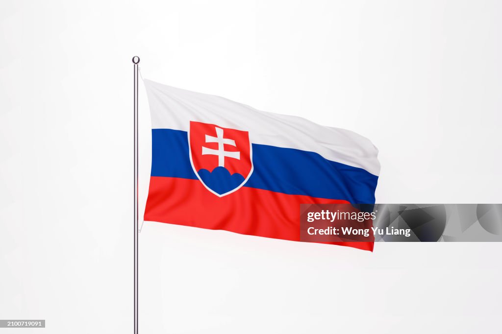 Slovakia flag with white background