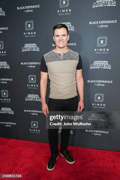 Kash Hovey attends the Los Angeles premiere of "Affion Crockett Presents: Microphone Masters" at Regal LA Live on March 20, 2024 in Los Angeles,...