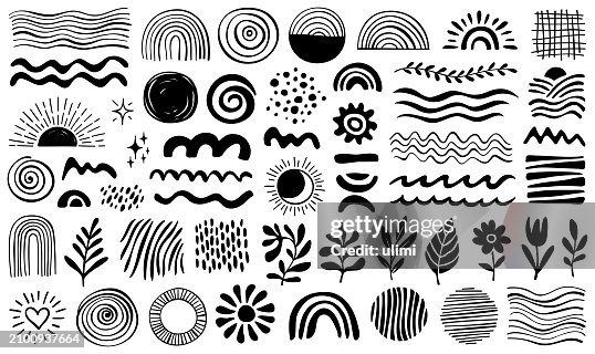 Elementi di design disegnati a mano Elementi di design disegnati a mano