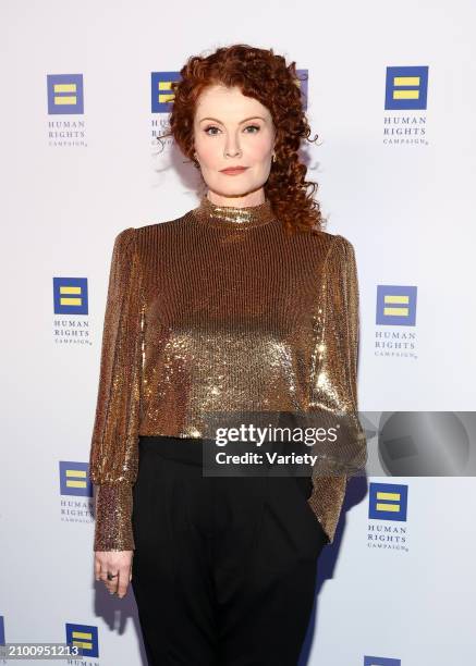 Rebecca Wisocky at the Human Rights Campaign's 2024 Los Angeles Dinner held at the Fairmont Century Plaza on March 23, 2024 in Los Angeles,...