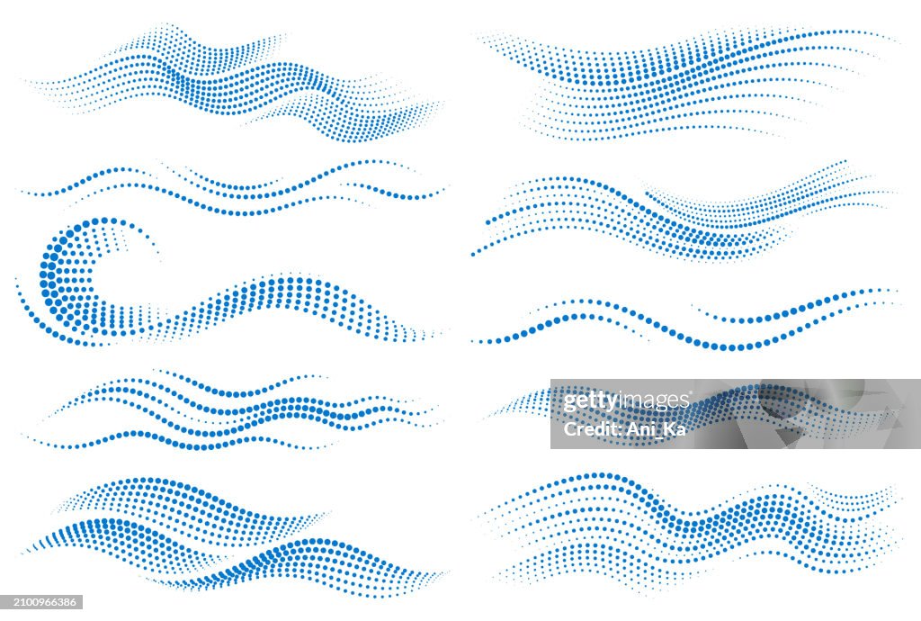 Abstract halftone waves