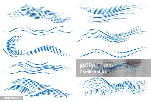 Abstract halftone waves Abstract halftone waves