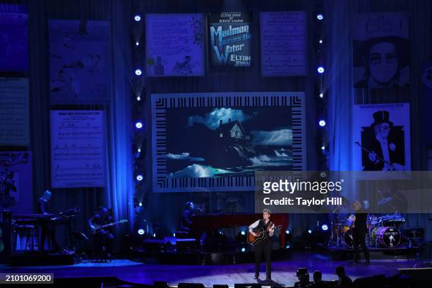 Brandi Carlile performs during the 2024 Gershwin Prize for Popular Song presentation to Elton John and Bernie Taupin by the Library of Congress at...