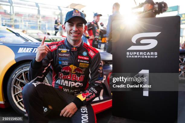 Broc Feeney driver of the Red Bull Ampol Racing Chevrolet Camaro ZL1 during race 1 of the Melbourne Supersprint, part of the 2024 Supercars...