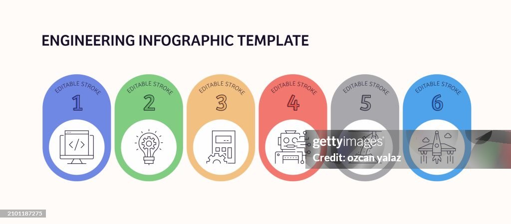 Engineering Infographic Examples Engineering Related Vector Infographic Design Concept High-Res Vector ...
