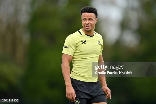 Regan Grace of Bath Rugby looks on during a Bath Rugby training session at Farleigh House on March 20, 2024 in Bath, England.