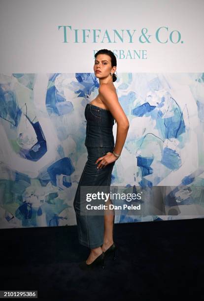 Georgia Fowler attends the Tiffany & Co. Brisbane store opening on March 21, 2024 in Brisbane, Australia.