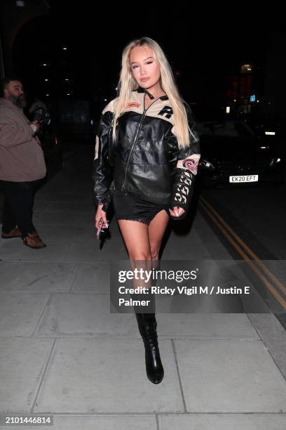 Cheza Blonde seen attending BBC Radio 1's Big Weekend - launch party at LAVO on March 20, 2024 in London, England.