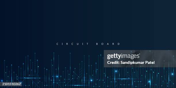 stockillustraties, clipart, cartoons en iconen met futuristic circuit board background - semiconductor