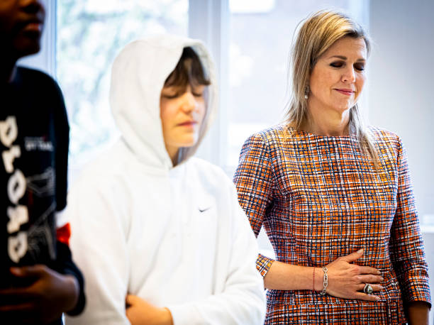 GBR: Queen Maxima Of The Netherlands Visits MindUS Project In Amsterdam