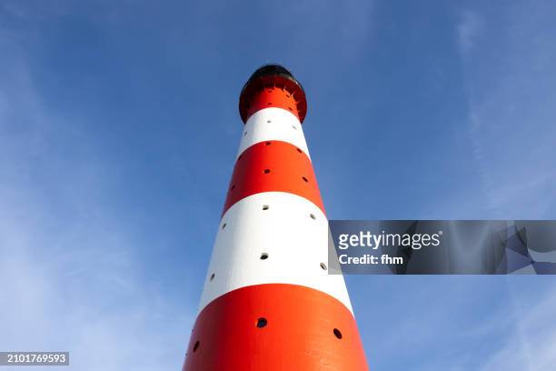 westerhever lighthouse (schleswig-holstein, germany) - faro di westerhever foto e immagini stock