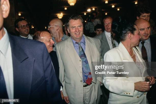 Russian right-wing politician Vladimir Zhirinovksy pictured on the day of the presidential election in Russia, June 16th 1996.