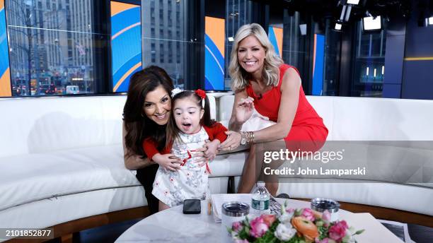 Fox anchor Ainsley Earhardt interviews Rachel Campos-Duffy and daughter Valentina Duffy a "Fox & Friends" For World Down Syndrome Day at Fox News...