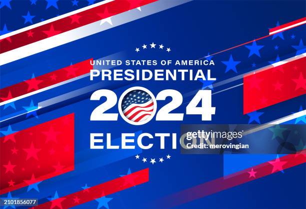 american presidential election poster design - election poster stock illustrations