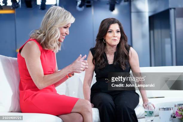 Fox anchor Ainsley Earhardt interviews Rachel Campos-Duffy during "Fox & Friends" For World Down Syndrome Day at Fox News Channel Studios on March...