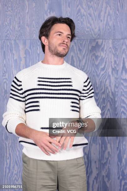 English actor Jonathan Bailey attends Loewe Crafted World Exhibition on March 21, 2024 in Shanghai, China.