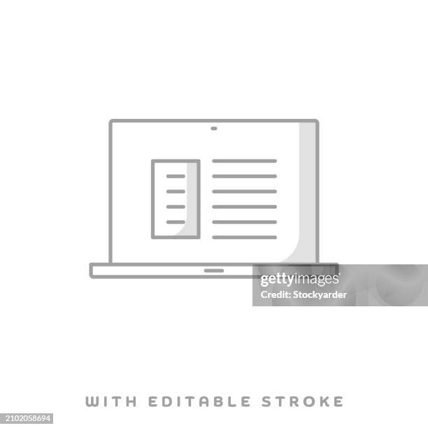 corporate governance line icon with shadow and editable stroke - virtual auction stock illustrations