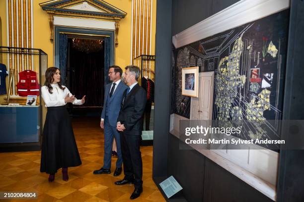 King Frederik X and Queen Mary are shown around the Amalienborg Museum where many objects that have shaped the King's life are on display on March...