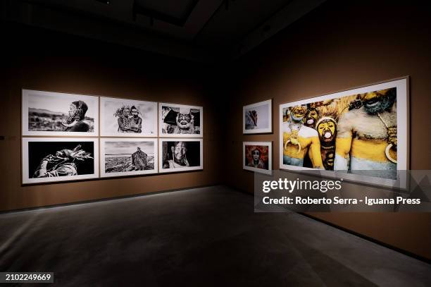 General view of the masterpieces by Mexican photographer and artist Cristina Goettsch Mittermeier part of the exhibition "Cristina Mittermeier, La...