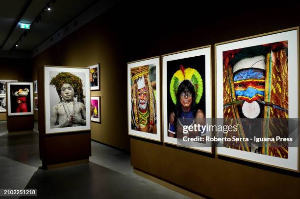 General view of the masterpieces by Mexican photographer and artist Cristina Goettsch Mittermeier part of the exhibition "Cristina Mittermeier, La...