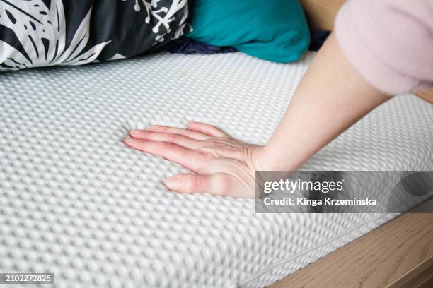 memory foam mattress - mattress stock pictures, royalty-free photos & images