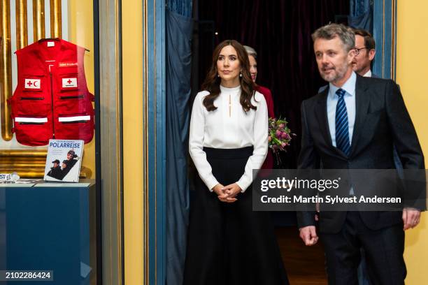 King Frederik X and Queen Mary are shown around the Amalienborg Museum where many objects that have shaped the King's life are on display on March...