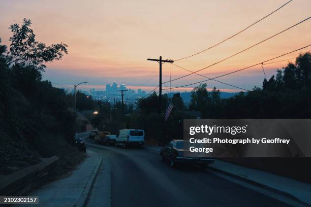 los angeles woolsey fire - woolsey fire stockfoto's en -beelden