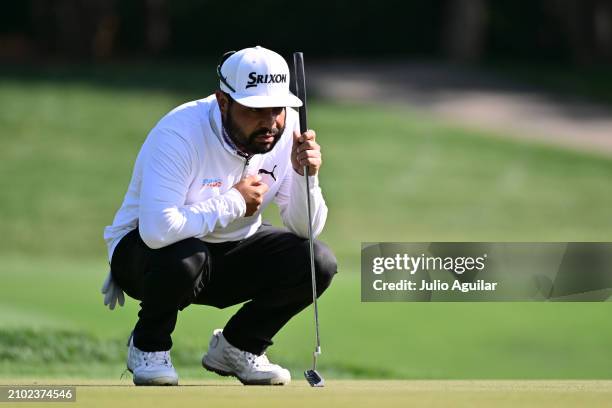 Spaun of the United States putts on the seventh green during the first round of the Valspar Championship at Copperhead Course at Innisbrook Resort...