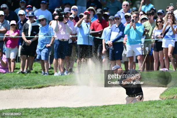 Xander Schauffele of the United States approaches the first green during the first round of the Valspar Championship at Copperhead Course at...