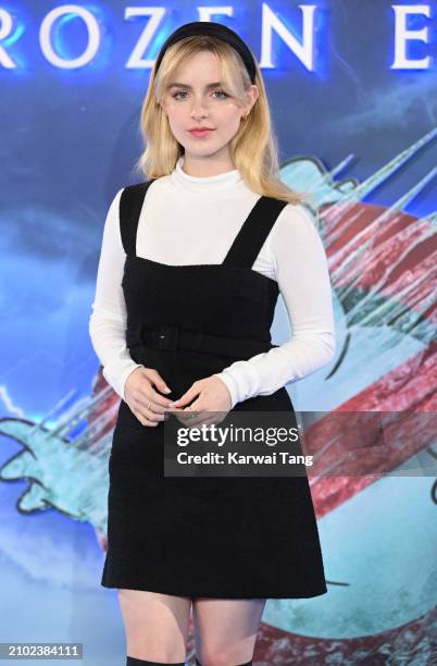 Mckenna Grace attends the photocall for "Ghostbusters: Frozen Empire" at Claridge's Hotel on March 21, 2024 in London, England.