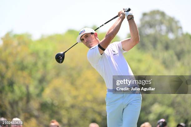 Billy Horschel of the United States plays his shot from the second tee during the first round of the Valspar Championship at Copperhead Course at...