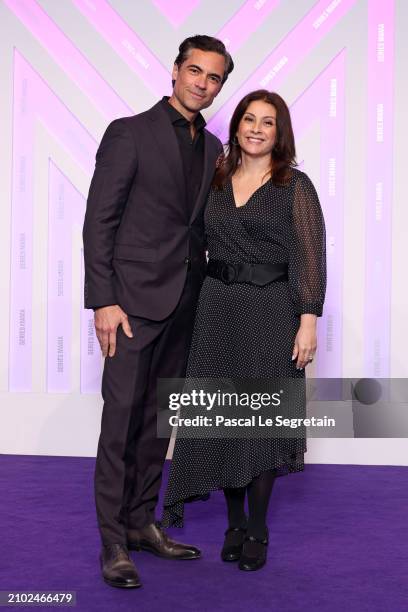 Danny Pino and Lily Pino walk the red carpet on Day Seven of the Series Mania Festival on March 21, 2024 in Lille, France.
