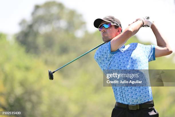 Alexander Björk of Sweden plays his shot from the second tee during the first round of the Valspar Championship at Copperhead Course at Innisbrook...