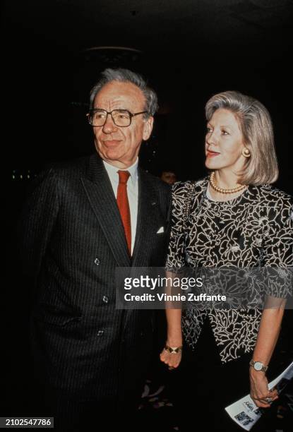 Australian-born American businessman and media mogul Rupert Murdoch and his wife, Scottish-Australian journalist Anna Murdoch attend the NATO/ShoWest...