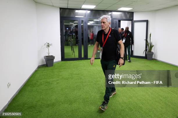 Hugo Broos, Head Coach of South Africa arrives at the stadium prior to the FIFA Series 2024 Algeria match between Andorra and South Africa at Stade...