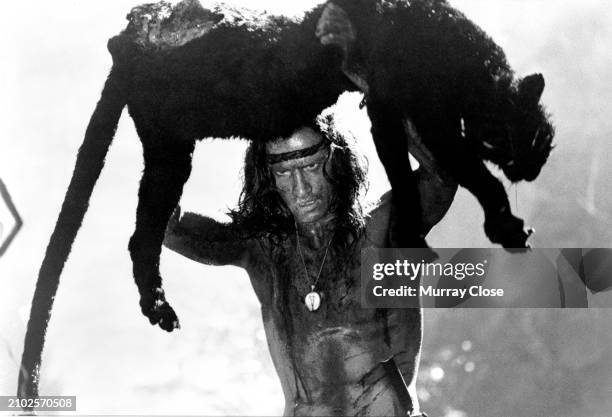 Actor Christopher Lambert, 'Greystoke: The Legend of Tarzan, Lord of the Apes', London, UK, 1983. {Photo by Murray Close/Getty Images}